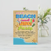 Invitations de plage et de barbecue (Debout devant)