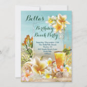 Invitations de plage et de fête de Luau (Devant)