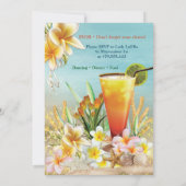 Invitations de plage et de fête de Luau (Dos)