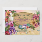 Invitations de plage et de fête de Luau (Devant)