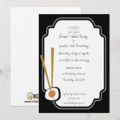 Invitations De Planètes Biologiques De Sushi Raw (Devant / Derrière)