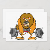 Invitations de poids de levage du lion (Devant / Derrière)