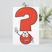 Invitations de point de question rouge