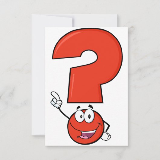 Invitations de point de question rouge (Devant)