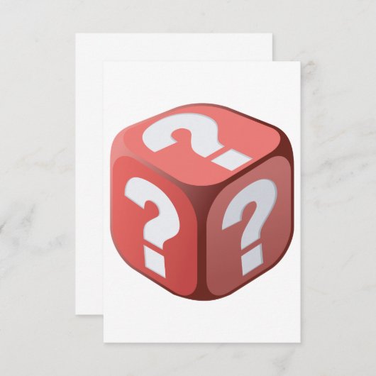 Invitations de points d'interrogation (Devant / Derrière)