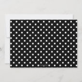 Invitations de points Polka noirs et blancs (Dos)