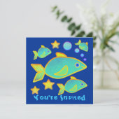 Invitations de poissons heureuses (Debout devant)