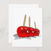 Invitations de pommes candées (Devant / Derrière)