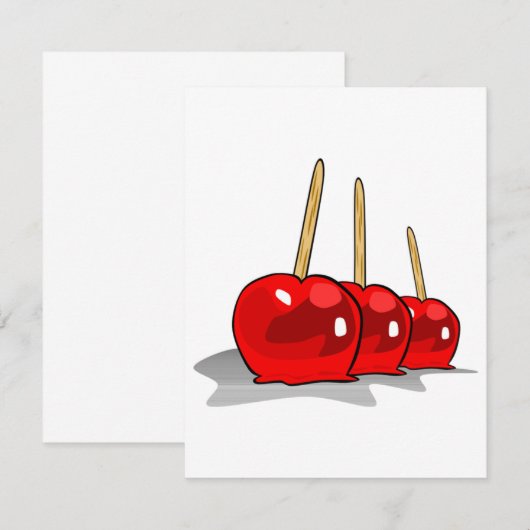 Invitations de pommes candées (Devant / Derrière)