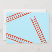 Invitations de pompiers pour 1er anniversaire Pomp (Dos)