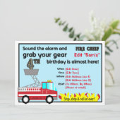Invitations de pompiers pour 4 ans (Debout devant)