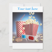 Invitations de pop-corn de cinéma (Devant)