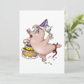 Invitations de porc d'anniversaire (Debout devant)