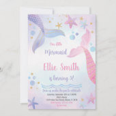 Invitations de porte-sirènes rose et violet (Devant)