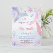 Invitations de porte-sirènes rose et violet (Debout devant)