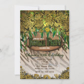 Invitations de Posters de animaux JUNGLE PARTY Gol (Devant)