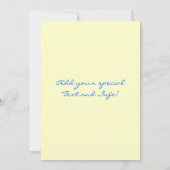 Invitations de poulets de Pâques jaunes (Dos)