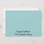 Invitations de poupées papier pour bébés (Dos)