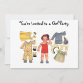 Invitations de poupées papier pour bébés (Devant)