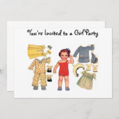 Invitations de poupées papier pour bébés (Devant / Derrière)