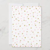 Invitations de premier anniversaire rose et or (Dos)