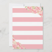 Invitations de premier anniversaire rose et or (Dos)