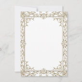 Invitations de première communion blanc et or (Dos)