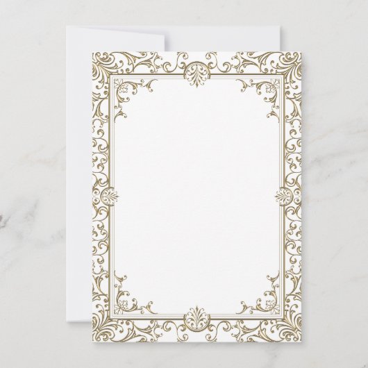 Invitations de première communion blanc et or (Dos)