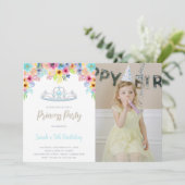 Invitations de Princess Party personnalisables élé (Debout devant)