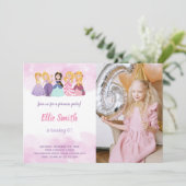 Invitations de Princess Party personnalisables pou (Debout devant)