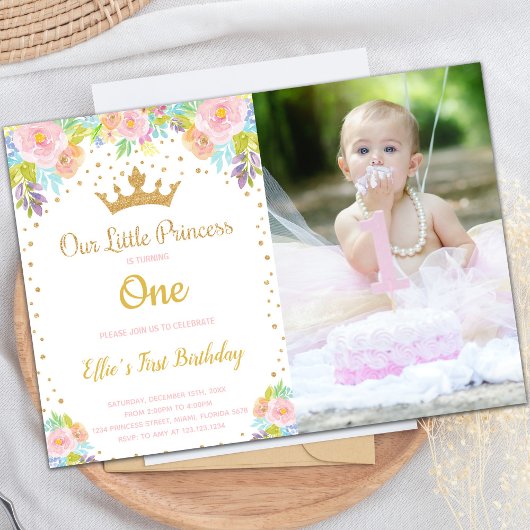 Invitations de Princess Party personnalisables pou