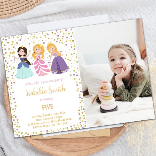 Invitations de Princess Party personnalisables pou