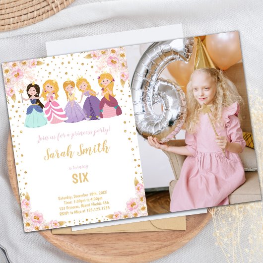 Invitations de Princess Party personnalisables pou