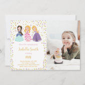 Invitations de Princess Party personnalisables pou (Devant)
