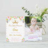 Invitations de Princess Party personnalisables pou (Debout devant)