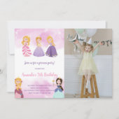 Invitations de Princess Party personnalisables pou (Devant)