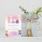 Invitations de Princess Party personnalisables pou (Debout devant)