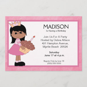 Invitations de princesse afro-américaine