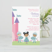 Invitations de princesse et de chevaliers afro-amé (Debout devant)