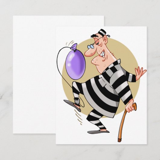 Invitations de prisonnier de bande dessinée (Devant / Derrière)