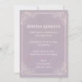 Invitations de Purple Princess Castle (Dos)