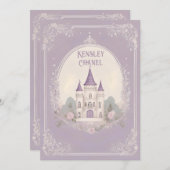 Invitations de Purple Princess Castle (Devant / Derrière)