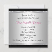 Invitations de Quinceanera rose Diamonds (Dos)