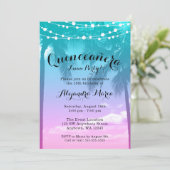 Invitations de Quinceanera rose Turquoise Luau (Debout devant)