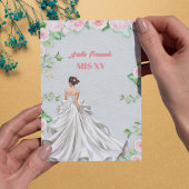 Invitations de Quinceañera - Sage & Blush Floral G