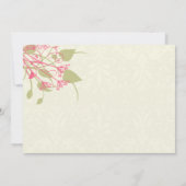 Invitations de Raspberry Dandelion Mariage damassé (Dos)