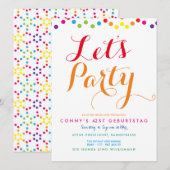 invitations de rassemblement décontracté couleurs (Devant / Derrière)