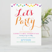 invitations de rassemblement décontracté couleurs (Debout devant)