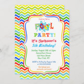 Invitations de réception au bord de la piscine (Devant / Derrière)