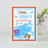 Invitations de réception au bord de la piscine (Debout devant)